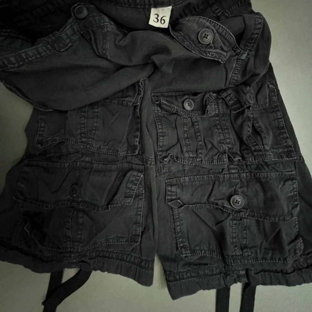 CHAPEL & GREED Baggy Goth Punk Raver Cargo Shorts 9 Pocket Pant